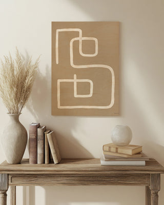Abstract Squiggle I Desert Dark Print