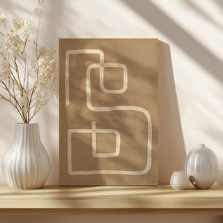 Abstract Squiggle I Desert Dark Print