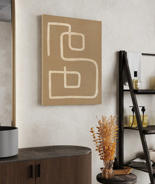 Abstract Squiggle I Desert Dark Print