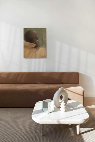 Thoughtful I Neutral Crop Print