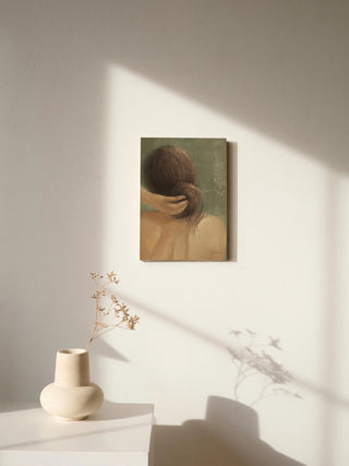 Thoughtful I Neutral Crop Print