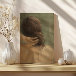 Thoughtful I Neutral Crop Print
