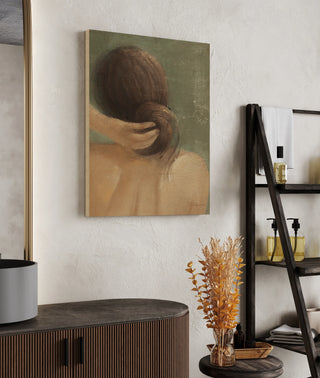 Thoughtful I Neutral Crop Print
