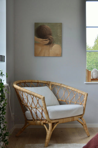 Thoughtful I Neutral Crop Print