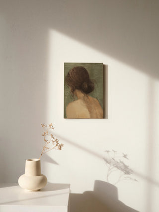 Thoughtful II Neutral Crop Print