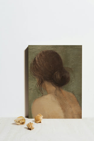 Thoughtful II Neutral Crop Print