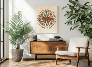 Butterfly Mandala II Vertical Print