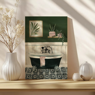 Green Bathroom I Print