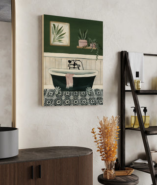 Green Bathroom I Print