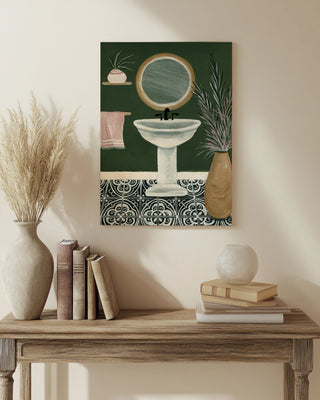 Green Bathroom II Print