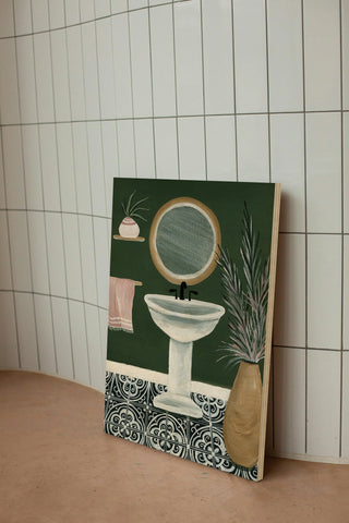 Green Bathroom II Print