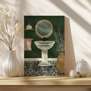 Green Bathroom II Print