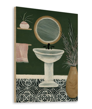 Green Bathroom II Print