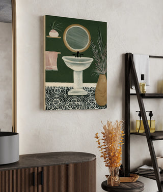 Green Bathroom II Print
