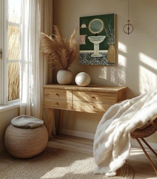 Green Bathroom II Print