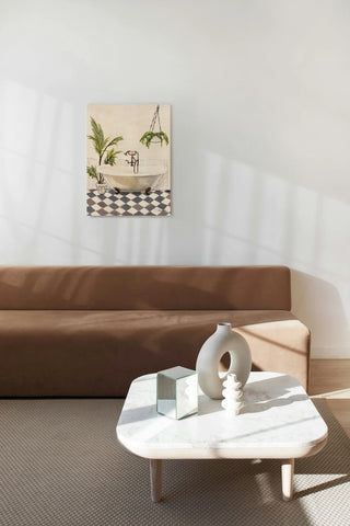 Crisp Cottage Bathroom I Vertical Print