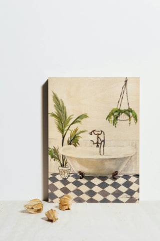 Crisp Cottage Bathroom I Vertical Print
