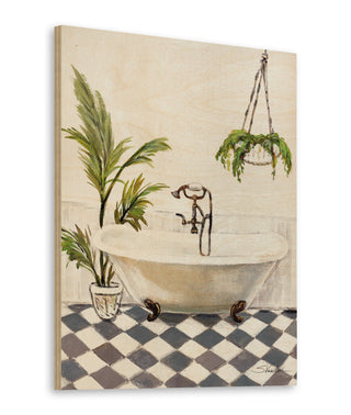 Crisp Cottage Bathroom I Vertical Print