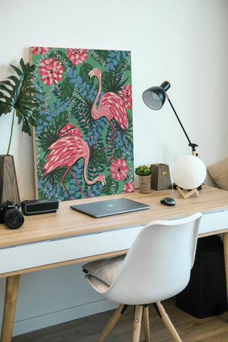 Maximalist Flamingos Print