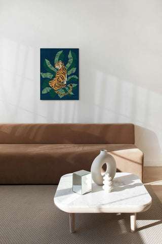 Sitting Tiger Print