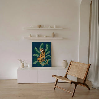 Sitting Tiger Print