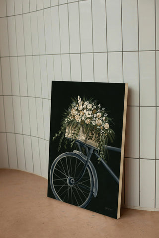 Vintage Bicycle with Florals Print