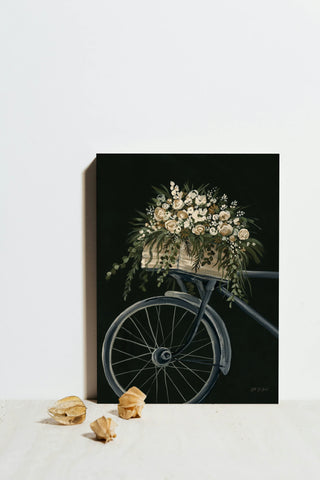 Vintage Bicycle with Florals Print