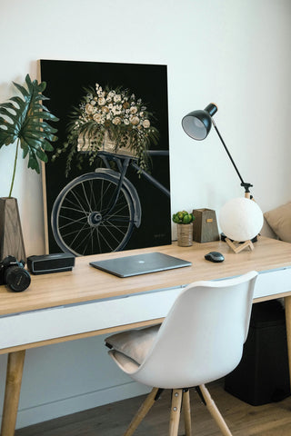Vintage Bicycle with Florals Print