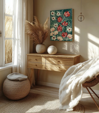 Folksy Floral I Print