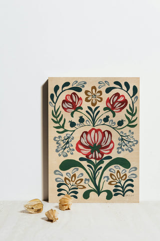 Folksy Floral II Print