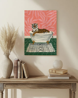 Tiger in Tub Print