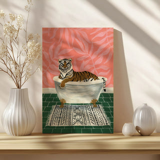 Tiger in Tub Print