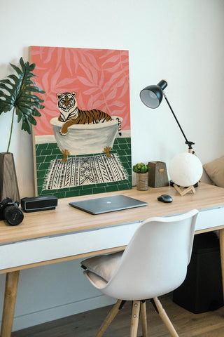 Tiger in Tub Print