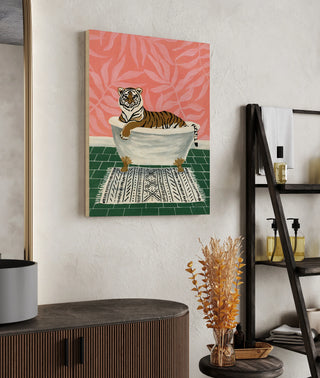 Tiger in Tub Print