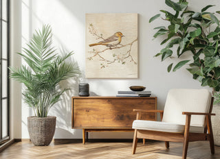 Northern Oriole Flipped Vintage Crop Print