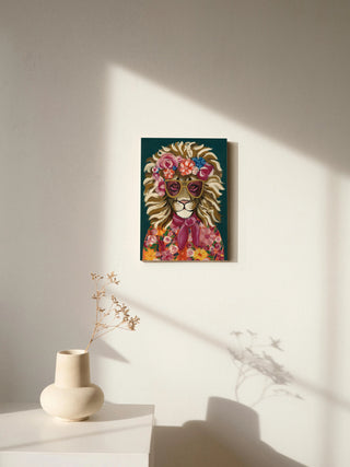 Miami Living Lion Portrait I Print