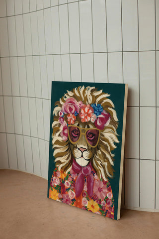 Miami Living Lion Portrait I Print