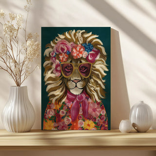 Miami Living Lion Portrait I Print