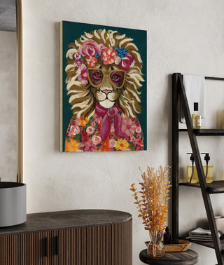 Miami Living Lion Portrait I Print