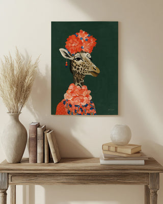 Mrs Regal Giraffe Portrait Print