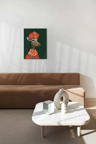 Mrs Regal Giraffe Portrait Print