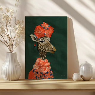 Mrs Regal Giraffe Portrait Print