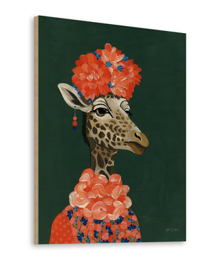Mrs Regal Giraffe Portrait Print