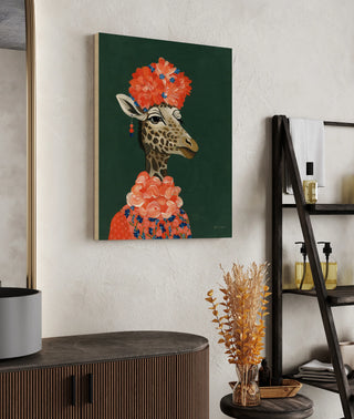 Mrs Regal Giraffe Portrait Print