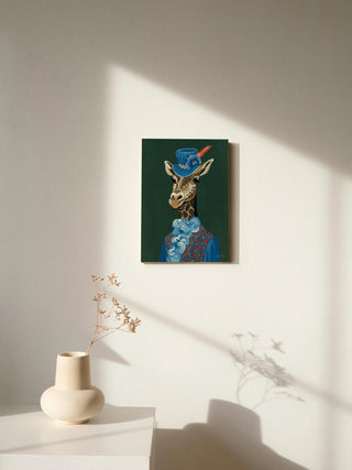 Mr Regal Giraffe Portrait Print