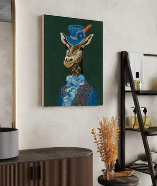 Mr Regal Giraffe Portrait Print