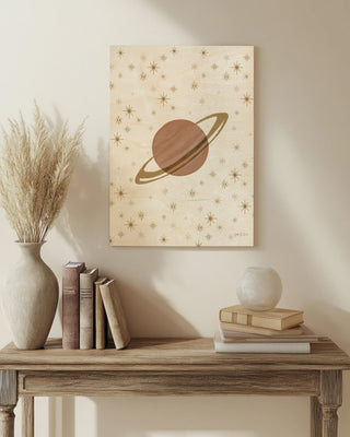 Serene Saturn and Stars Print