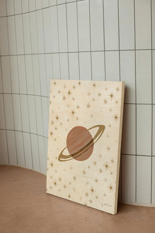 Serene Saturn and Stars Print