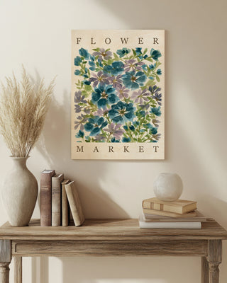 Blue Blooms Poster Print