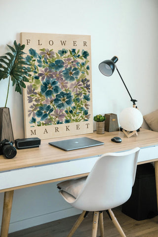 Blue Blooms Poster Print